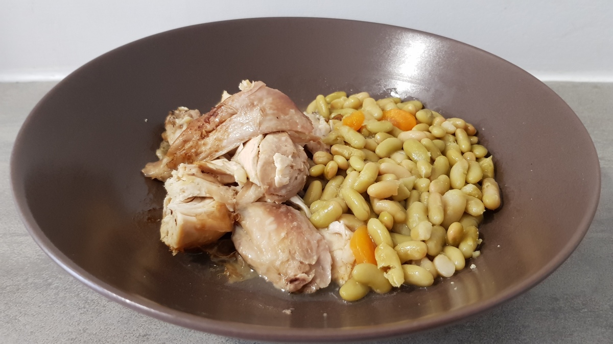 recette chrononutrition - poulet et flageolets
